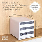 YouCopia SpiceStack,18-Bottle Adjustable Spice Rack Organizer, Pull-Out Seasoning Holder for Kitchen Cabinet and Pantry Storage with 104 Labels and Adjustable Dividers, Speckled White - style: 18-Bottle