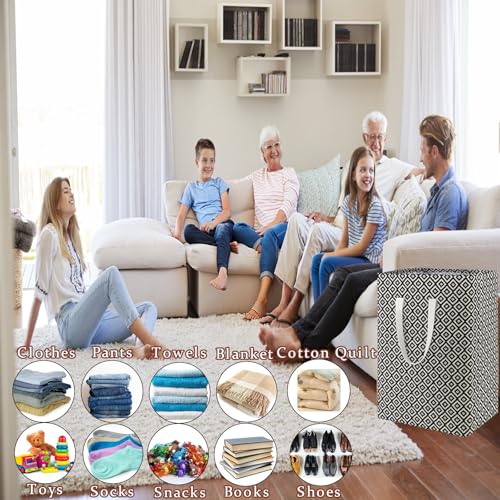 Waterproof Laundry Hamper Collapsible Laundry Basket Leather Handle Laundry Bag Large Clothes Storage Toy Organization for Bathroom Bedroom Laundryroom College Dorms (Pop-Up Laundry Hampers-004) - color: Pop-Up Laundry Hampers-004