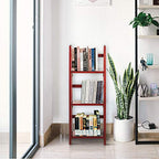 Casual Home Narrow 3-Shelf Folding Bookcase, 14" Wide, Mahagony - color: Mahogany