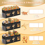 Extra Large Toy Box Chest, Collapsible Sturdy Toy Storage Organizer Boxes Bins Baskets Dinosaur Kids Toy Chest Bin with Lids for Boys Girls Living Room Playroom Bedroom Nursery 41"x14"x16" Black - color: Black－3