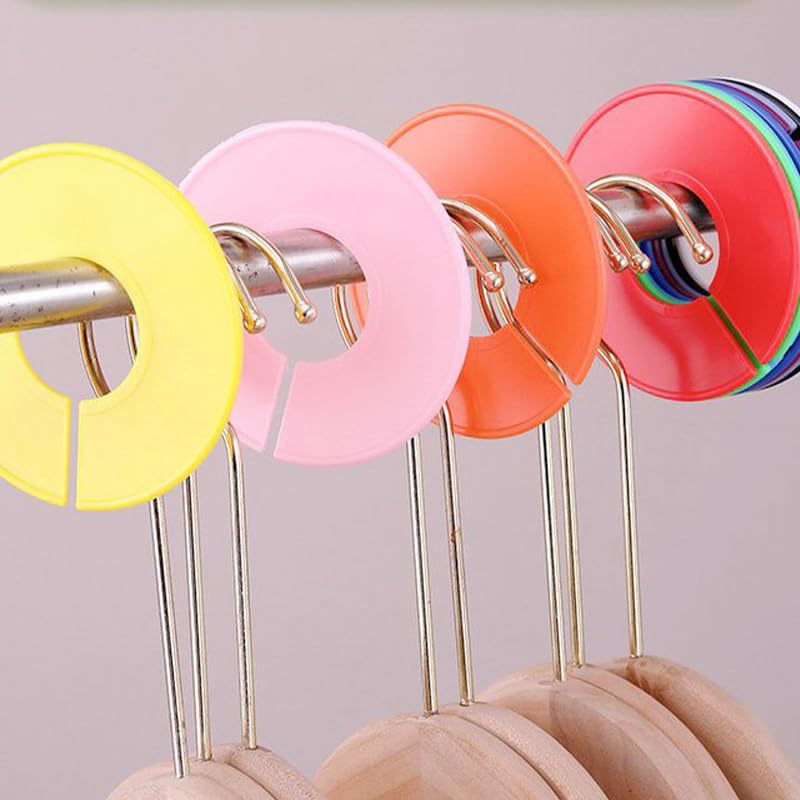20 Pcs Closet Dividers, Clothes Size Dividers 10-Color Plastic Hanging Organizer Labels for Wardrobe, Clothing Rack, Store, Boutique Organization