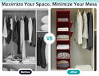 YOUDENOVA Hanging Closet Organizer and Storage, 6-Shelf Closet Hanging Storage Shelves, Dark Red - color: Dark Red