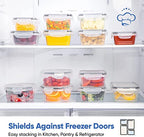Chef's Path 72 Piece Airtight Food Storage Containers with Lids, 36 Containers and Lids, Stackable Kitchen and Pantry Canisters for Meal Prep and Food Storage - Transparent - color: Pack of 36