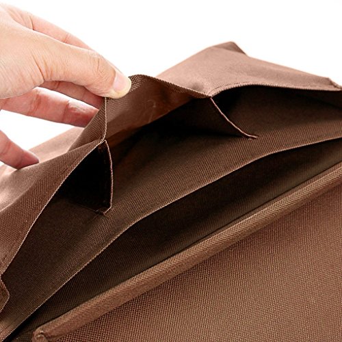 Sofa Armrest Organiser with Cup Holder Tray 6 Pockets TV Remote Control Organizer Sofa Couch Armchair Caddy Organiser Tidy Pocket Hanging Storage Bag Holder for Cellphone Magazine Drinks Snacks - color: Brown