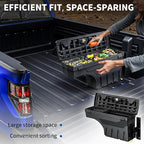 oEdRo Truck Bed Storage Tool Box Fits 2015-2026 Ford F150 Passenger Side, 180 Degree Rotation Rear Tool Boxs with Lockable Lid & Password Padlock, Black Waterproof Wheel Well Storage - size: Passenger Side