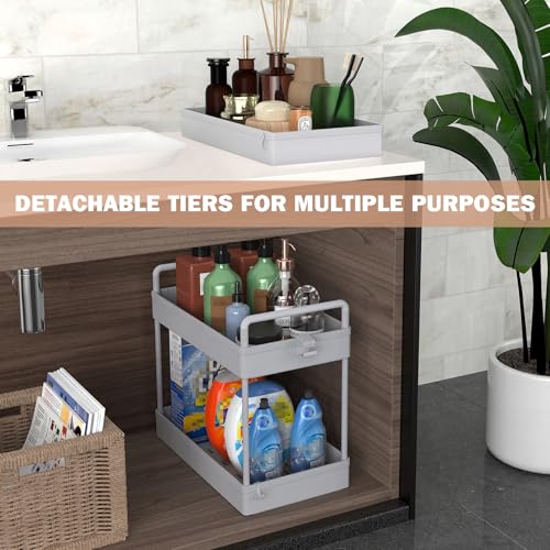Ronlap 3 Tier Slim Rolling Storage Cart with Wheels Plastic Utility Cart Organizer for Snack Craft Art Postpartum Baby Diaper Nail Makeup in Bathroom Laundry Room Kitchen Bedside Narrow Space, Grey - color: Gray