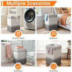 3 Pack Large Laundry Baskets, Laundry Hampers, Freestanding Waterproof Collapsible Clothes Bag with Extended & Reinforced Handles - Clothes Basket for Dorm, Bathroom, Home (75L) - size: 3 x 75L