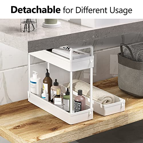 SOLEJAZZ Slim Rolling Storage Cart with Wheels 3 Tier Skinny Bathroom Storage Organizer Thin Laundry Room Utility Cart Space-Saving for Bedside Kitchen Office Small Narrow Places, White - color: White, size: 3-Tier, 4.76"D
