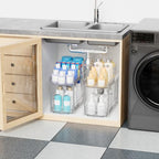 2 Pack Large Pull Out Bathroom Organizers and Storage,2 Tier 12.8″ Tall Sliding Kitchen Under Sink Organizer for Cleaning Products Storage,Acrylic Clear Bathroom inder Sink Organizer,Undersink Storage - style: 2 Pack-2 Tier