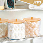JYPS Large Capacity Laundry Pods Container with Bamboo Lid, Clear Acrylic Powder Detergent Containers for Pods, Scent Boosters & Powder, Laundry Room Organization decor, Airtight Storage Jars - size: 1-Pack