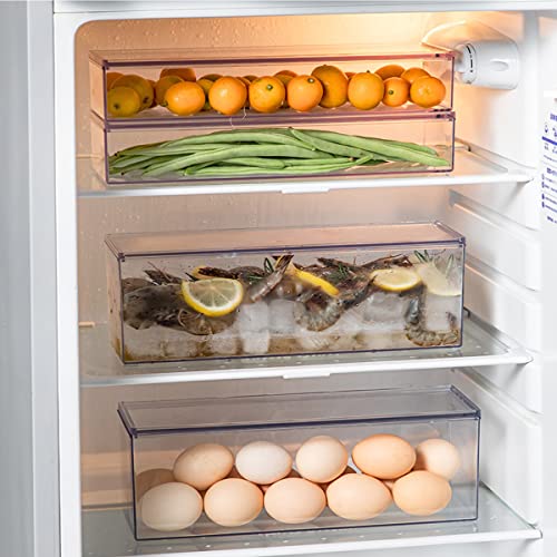 Large Transparent Flatware Tray Kitchen Drawer Organizer With Lid and Drainer - Plastic Kitchen Cutlery Tray and Utensil Storage Container with Cover - Dust-proof Dinnerware Holder - color: Large transparent