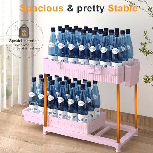 Sevenblue 3 Pack Under Sink Organizers, 2-Tier Multi-Use Kitchen and Bathroom Organizers and Storage with Sliding Drawers, Bathroom Cabinet Organizer (Pink, 14.8 Inch) - color: Pink, size: 14.8 Inch
