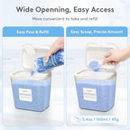 Lifewit Laundry Pods Container with Pop-up Lid, Laundry Room Organization, Dryer Sheet Holder for Washing Powder Scent Booster Beads, 2700 +4500ml/0.72+1.2gal,2 Pcs - style: 0.72+1.2gal