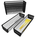 Simple Trending Silverware Drawer Organizer, 8 Pack Utensil Organizer for Kitchen Drawers, Metal Storage for Spoons Forks Knives (12.2 * 3.2 * 2.1 Inches, Black)