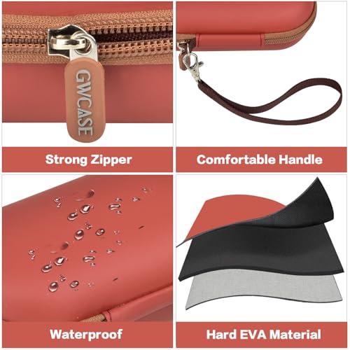 Portable 2 in 1 Contact Lens Case and Glasses Case, Traveling Contact Cases Bag Box Holder with Soak Storage Kit Included Built-in Mirror, Tweezer, Contact Lens Solution Bottle and Hand Strap-Brown - color: Brown