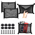 Universal 2 Pack Elastic Small Cargo Net Pocket Organizer Pouch Bag 14.3 x 9.5 inches RV Netting Storage Pocket with 8 Pieces Mounting Screws, Mesh Cargo Net for Car Trunk RV Storage - size: 14.3 x 9.5 inch