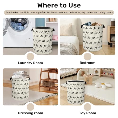 Racing Flag Foldable Canvas Laundry Basket with Handles - Toy Organizer, Heavy Duty for Home，Bedroom, Dorm, Bathroom - color: Racing Flag