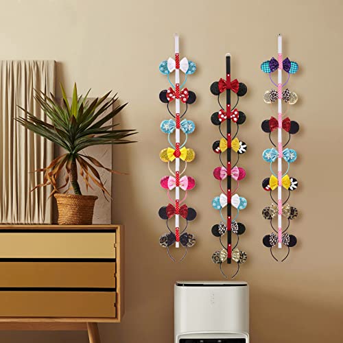 3Pcs Mouse Ears Headband Holder Headpiece Hanger Organizer Hair Accessories Storage Hanging Wall Display Decor