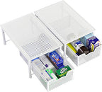 Simple Houseware Stackable Cabinet Basket Drawer Organizer, White - color: White, size: 1-Tier