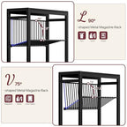 Narrow Side Table for Small Space, 3-Tier End Table with Magazine Holder, Slim Nightstand with Wire Shelf, Skinny Bedside Table in Living Room, Bedroom, Study, Kitchen and Balcony (Black) - color: Upgrade-black