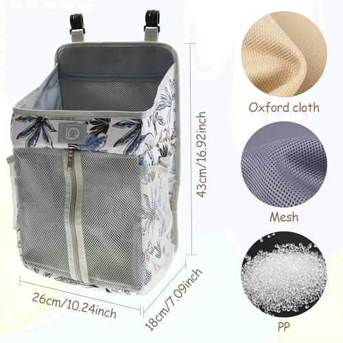 Hanging Diaper Caddy,Baby Diaper Organizer for Changing Table,Baby Crib Hanging Classified Storage Bag Organizer for Changing Table,Crib,Playard or Wall & Nursery Organization, Crib Accessories (# B) - style: # B
