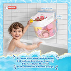 UNEEDE Bath Toy Organizer,4.15 Gallons Bathtub Toy Storage Organizer,Quick Access Bath Toy Holder For Bathtub,Baby Organizer And Storage,Quick Dry Baby Bath Toy Storage For Tub,Mesh Shower Caddy(Pink) - style: Pink