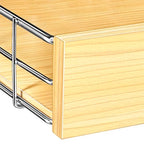 LYNK PROFESSIONAL® SELECT™ Slide Out Cabinet Organizer Pull Out Drawer, 14" x 21" Pull Out Cabinet Organizer – Pull Out Shelves for Kitchen Cabinets – Roll Out - Lifetime Ltd. Warranty, Wood Chrome - size: 14" W x 21" D - 1 Tier