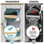 YOUDENOVA Hanging Closet Organizer and Storage, 6-Shelf Closet Hanging Storage Shelves, Light Grey - color: Light Grey
