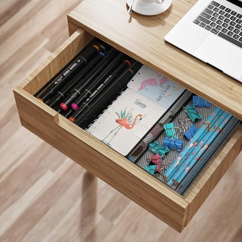 Office Drawer Organizer, 2 Pack Metal Mesh Desk Draw Divider, Versatile Desktop Organizer Tray to Keep Supplies Tidy and Easy to Access, Stackable A4 Paper Holder Tray - style: 2 PACK