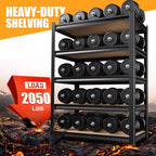 71.2" H Garage Shelving Heavy Duty Storage Shelves, Metal Adjustable Shelving Unit, Utility Garage Organizer Shelf for Basement, Pantry, Kitchen, Warehouse,15.7" Dx35.4 Wx71.2 H Black - size: 5-Wood-15.7"Dx35.4"Wx71.2"H