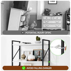 Shintenchi 5 Tiers Bookshelf, Classically Tall Bookcase Shelf,Industrial Book Rack,Modern Book Holder in Bedroom/Living Room/Office, Storage Rack Shelves for Books/Movies,11.8" Dx23.6 Wx62.2 H,White - color: White