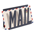 MyGift Mail Holder Organizer Countertop Modern Metal Black with Cutout MAIL Lettering Design, Office Desktop Envelope and Document Storage Rack - color: Black