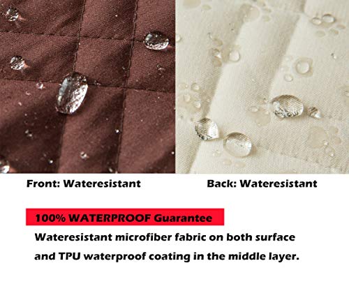 Ameritex Waterproof Nonslip Recliner Cover Stay in Place, Dog Chair Cover Furniture Protector, Ideal Recliner Slipcovers for Pets and Kids (Chocolate, 30'') - color: Chocolate, size: 30"