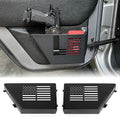 MAIKER Metal Rear Door Storage Box, Door Side Insert Organizer Box Pockets for 2007-2018 Jeep Wrangler JK 4 Door 2pcs(Black) - size: JK/JKU Rear