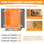 Spice Rack Organizer for Cabinet, 2 Tier Vertical Pull Out Spice Rack – Heavy Duty Metal Spice Organization for Cabinet, 40-Jar Capacity, Height Adjustable Cabinet Organizer (9"W×10.5"D×9"H, Black) - size: 9"W X 10.5"D X 9"H - 2 Tier