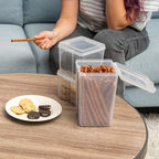 IRIS USA Food Storage Containers with Flip-Top Lid, 8 Pack Combo Set, Clear Stackable Food Containers for Kitchen & Pantry Organization, BPA-Free, Food Grade Plastic For Flour, Sugar, Dry Food, Grain - size: Food Grade Combo - 8 Pack