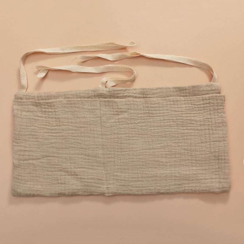 Baby Bedside Hanging Bags Storage Organizer Milk Bottle Toy Crib Baby Nappy-Bag Bed-Bunk Organizing Bag - color: Light Khaki