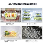 AILTEC 12 Pack Glass Food Storage Containers with Lids, Glass Meal Prep Containers Set with Leak Proof Lids, Airtight Lunch Container for Kitchen, Microwave, Oven, Freezer, Dishwasher Safe, Bpa free - color: gray