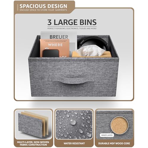 Sorbus Nightstand with 3 Drawers - Bedside Furniture & Night Stand End Table Dresser with Steel Frame, Wood Top, Easy Pull Fabric Bins for Home, Bedroom Accessories, Office & Dorm - color: White, style: 3 Drawer