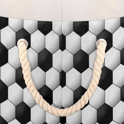 Pardick Large Round Storage Basket Sport Football Collapsible Circle Storage Bin Basket Laundry Hamper With Handle for Kids Boy Girls Toy Bedroom Living Room Nursery Room Decor Storage Organizer - color: A07:sport theme 7