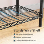 VIPEK V20 Plus Clothes Rack, Metal Clothing Rack with 6 Shelves, 5 Hanging Rods & 2 Fabric Drawers, Freestanding Garment Rack for Bedroom & Walk-in Closet, Large Wardrobe Closet Max Load 850LBS, Black - color: Black, style: V20 Plus