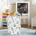 FANKANG Storage Basket, Nursery Hamper Canvas Laundry Basket Foldable with Waterproof PE Coating Large Storage Baskets for Kids Boys and Girls, Office, Bedroom, Clothes,Toys(Animal) - color: Animal