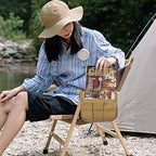Buyter Armrest Pouch, Chair Side Pocket Organizer, Beach Chairs Side Storage Bags, Including 1 Large Pocket, 3 Small Pockets, For Recliner Couch Sofa (Khaki) - color: Khaki