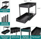 Under Sink Organizer -2 PACK|Pull Out Bathroom Organizer|2 Tier Slide Out Bathroom/Kitchen Organiers and Storage. (2 PACK Normal) - style: 2 PACK Normal