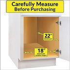 LYNK PROFESSIONAL® SELECT™ Slide Out Cabinet Organizer Pull Out Drawer, 17" x 21" Pull Out Cabinet Organizer – Pull Out Shelves for Kitchen Cabinets – Roll Out - Lifetime Ltd. Warranty, Wood Chrome - size: 17" W x 21" D - 1 Tier