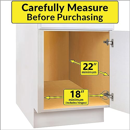 LYNK PROFESSIONAL® SELECT™ Slide Out Cabinet Organizer Pull Out Drawer, 17" x 21" Pull Out Cabinet Organizer – Pull Out Shelves for Kitchen Cabinets – Roll Out - Lifetime Ltd. Warranty, Wood Chrome - size: 17" W x 21" D - 1 Tier