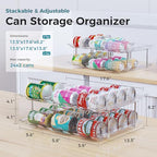 oylik Can Organizer for Pantry, 4 Tiers Can Storage Rack, up to 48 Cans Food Holders for Fridge, Cabinet and Pantry Organization - size: 4 Tiers*3 Rows