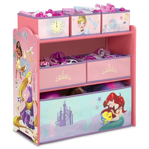 Delta Children Design & Store 6 Bin Toy Storage Organizer, Disney Princess - color: Disney Princess