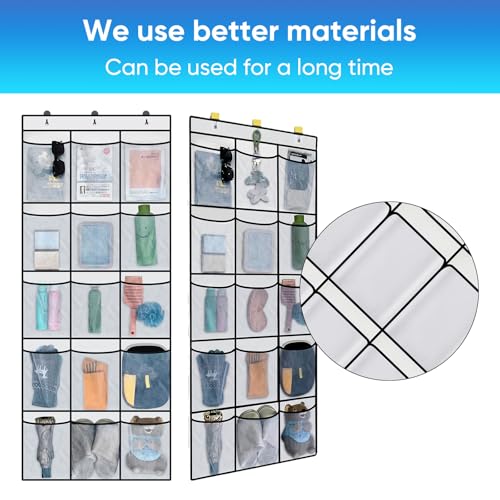 Magnetic Cruise Door Organizer,15 Large Durable Pockets，Upgrade Over The Door Organizer For Cruise Ships,Cruise Essentials 2026，Shoe Rack For Door,3 Strong Anti-Scratch Magnets, 9 Hooks