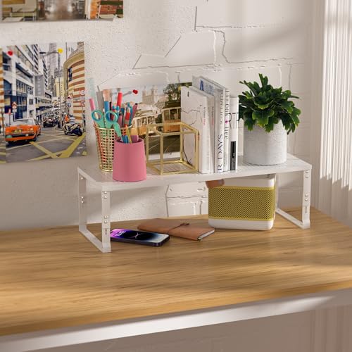 Heavy-Duty Adjustable Metal Shelf Organizer - Expandable & Stackable Pantry Storage Rack for Kitchen, Bathroom, RV, Cabinets(3 Packs/White,Medium) - color: 3 Packs/White, size: M:7.8"D x 16.5"W x 8.2"H